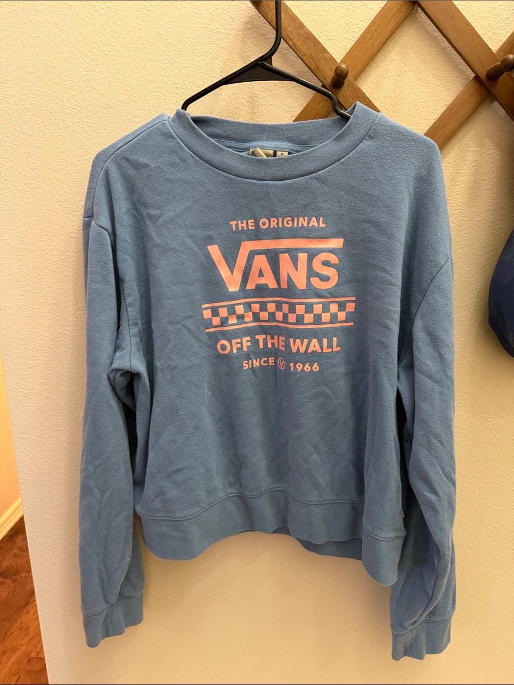 Vans Dusty Blue Crew with Pink Logo